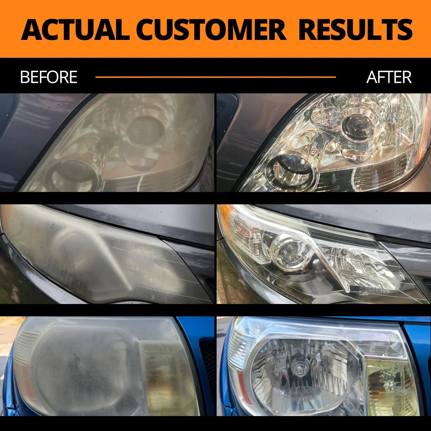 Ceramic Headlight Restoration Kit - Ceramic Coating That Restores Headlights to New - 8 Wipe Kit