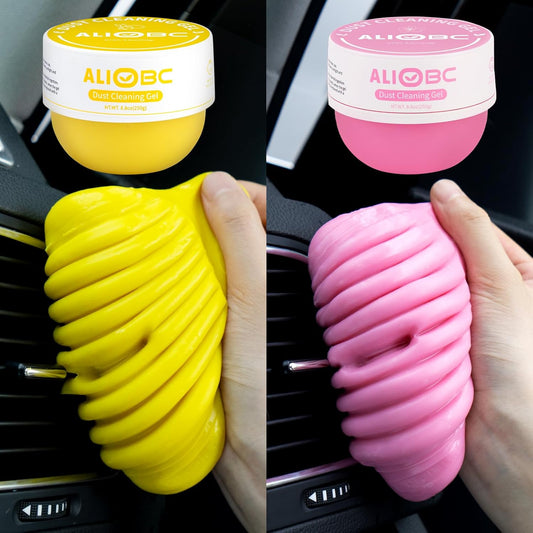250G Car Cleaning Gel Pink & 250G Car Cleaning Gel Yellow
